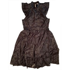 H&M Black “Wednesday” Style Ruffle Dress